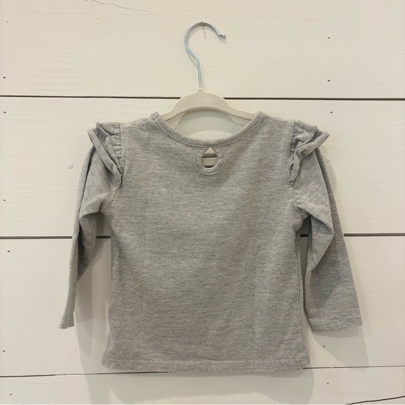 Disney Cinderella Long Sleeve Character Graphic Tee Shirt Grey Blue Size 2T - Picture 2 of 3